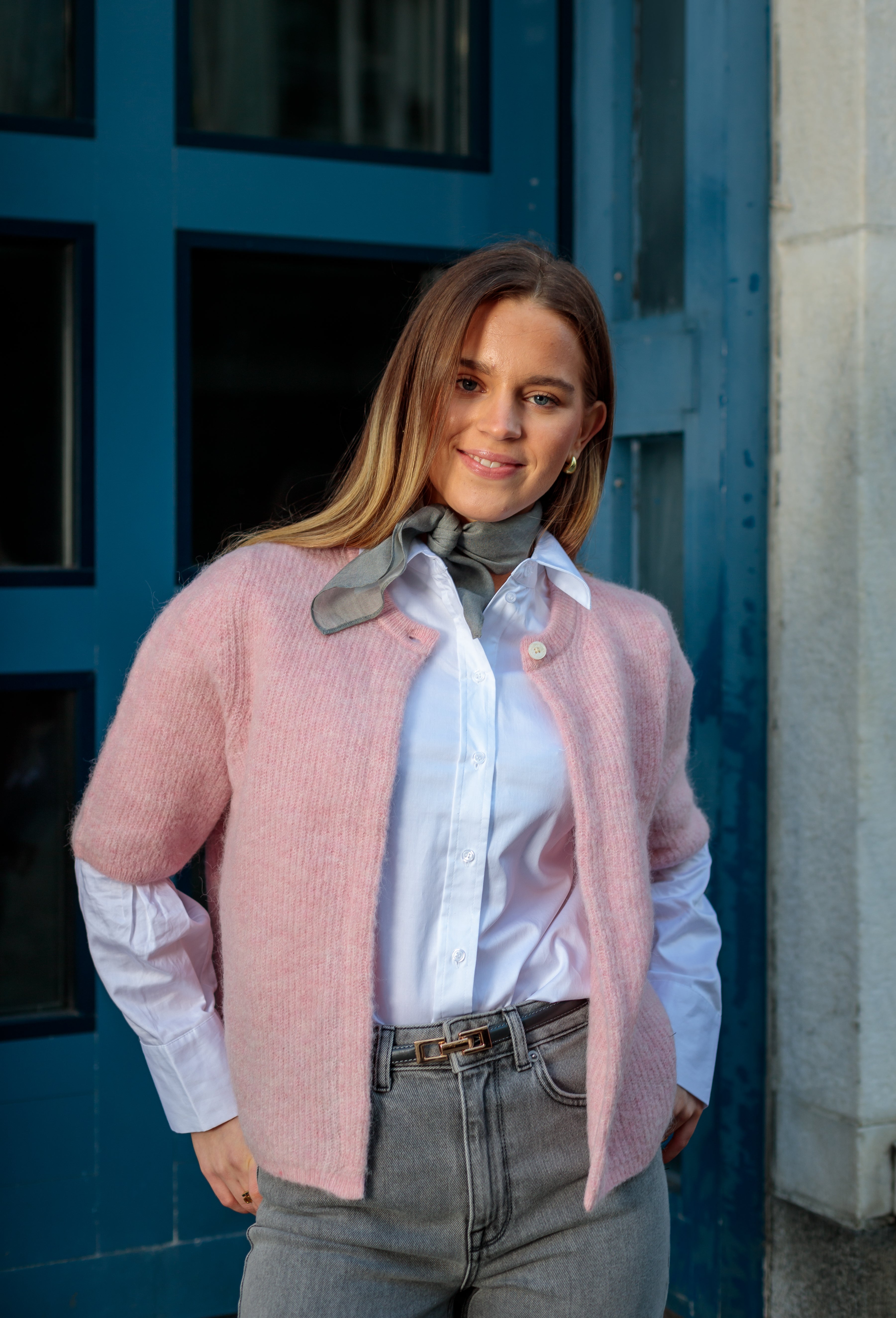 Sia Strikket Cardigan - Rosa/ Bleached Mauve